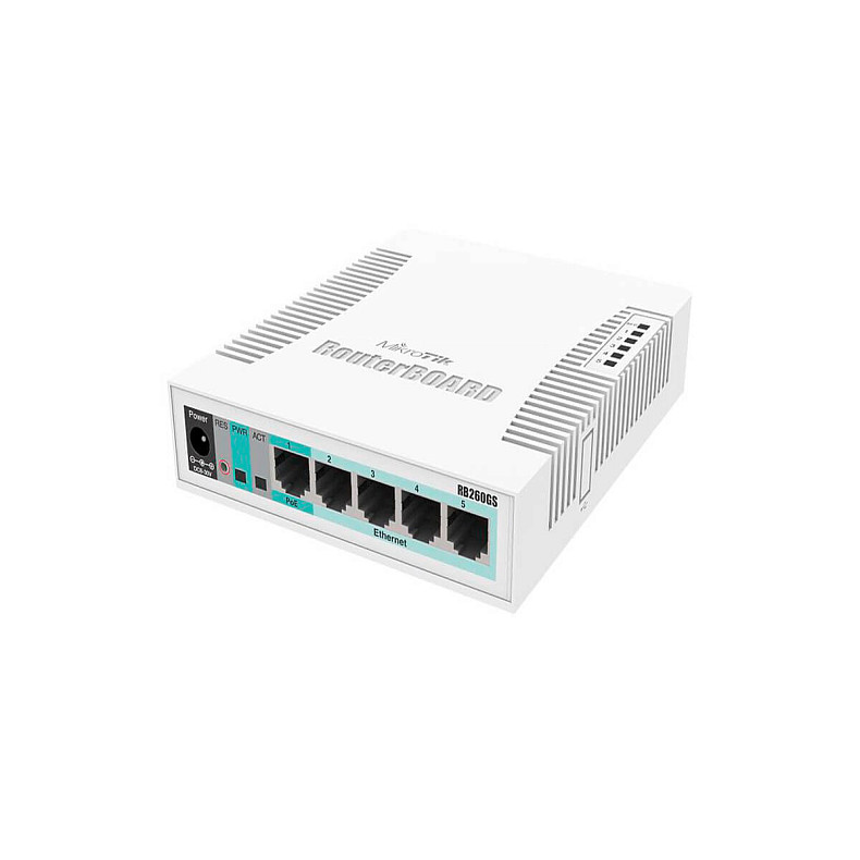 Комутатор MikroTik CSS106-5G-1S(RB260GS) (5x1Gb, 1x SFP)