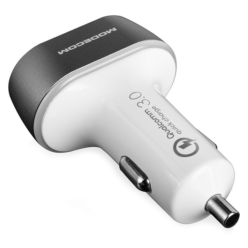 Автозарядка 3xUSB (USB-C, 2xUSB-A) PD/QC3.0 белая Modecom