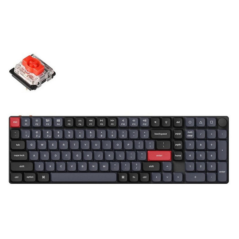 Клавіатура Keychron K17 Pro 100Key Gateron MX 2.0 Red WL/BT/USB-A QMK RGB чорний