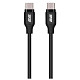 Кабель 2E USB-C > USB-C, 1м, 60Вт, Glow, чорний