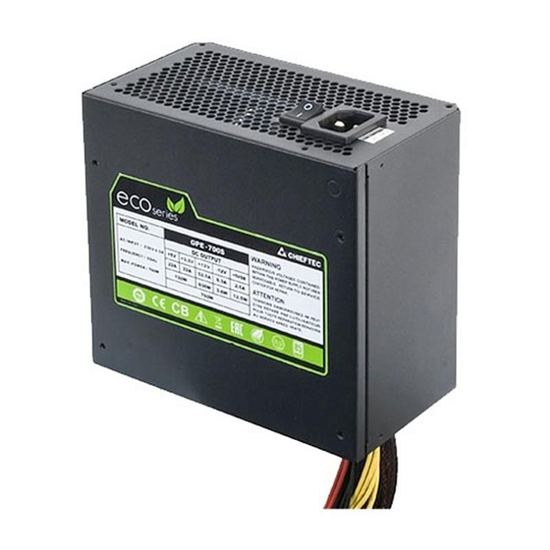 Блок питания Chieftec GPE-700S, ATX 2.3, APFC, 12cm fan, КПД 85%, RTL