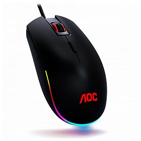 Мышка AOC GM500 игровая, 5000dpi., 8кн., RGB PMW3325 черная
