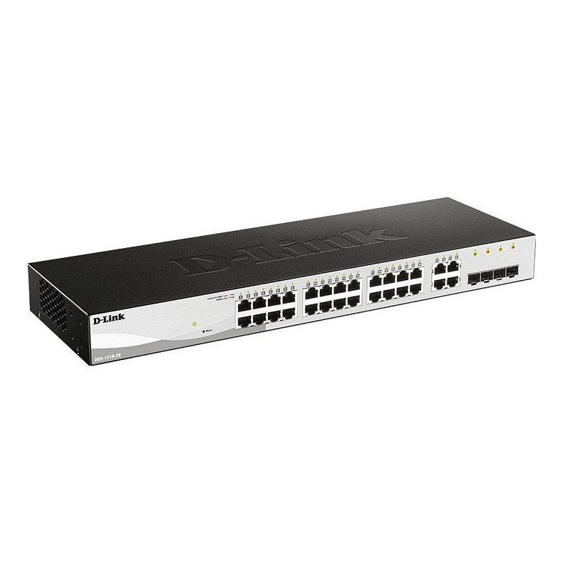 Коммутатор D-Link DGS-1210-28 24xGE, 4xGE/SFP, WebSmart