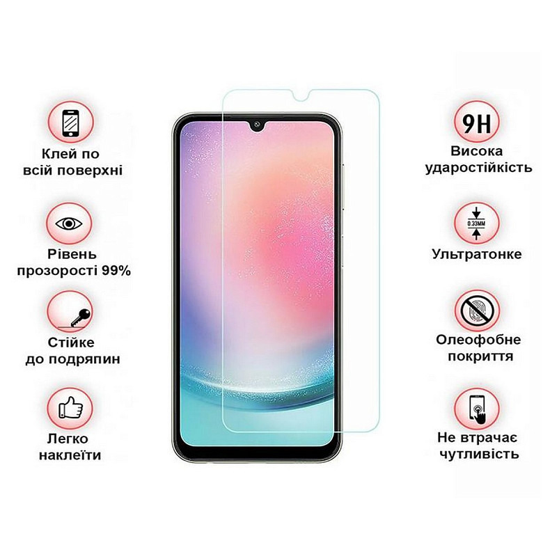 Захисне скло BeCover для Samsung Galaxy A14 SM-A145/A14 5G SM-A146 Crystal Clear Glass 3D (709260