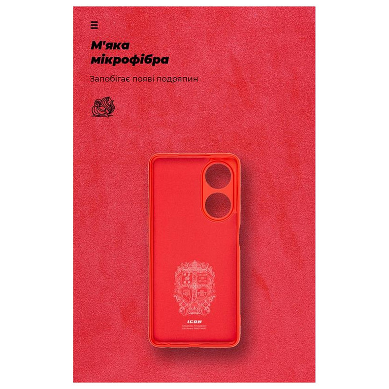 Чохол накладка Armorstandart Icon для Oppo A98 5G Camera cover Red (ARM68574)