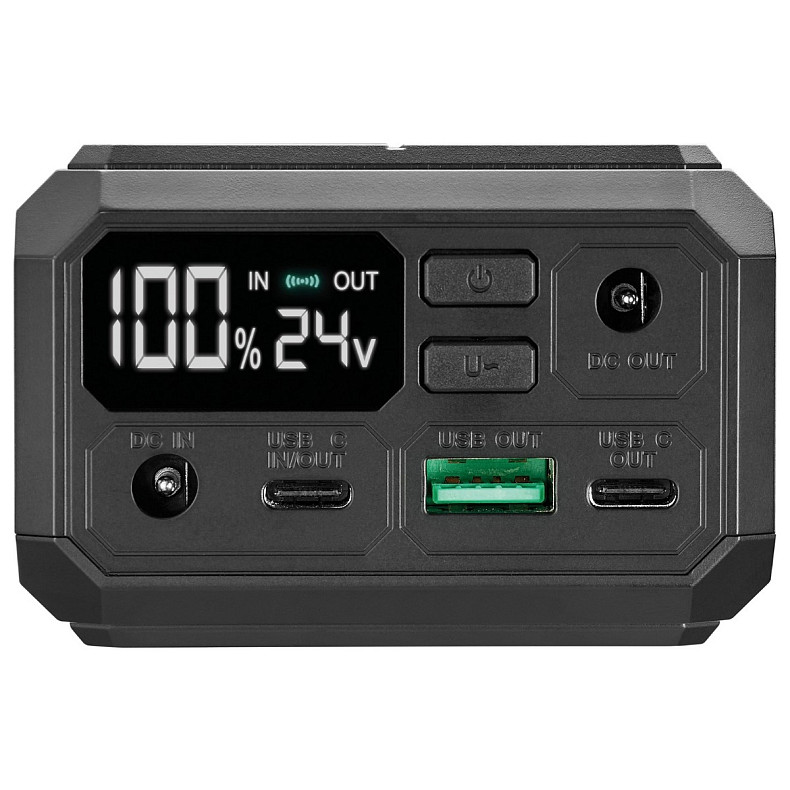 УМБ Sandberg 27000mAh Laptop DC12–24v 84W,100W PD, QC3.0, USB-A, 2xDC, 2xUSB-C, QI-10W, PowerThru