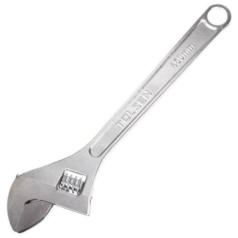 Ключ розвідний Tolsen, робочий діапазон 0-52мм, 450мм, CrV (15006)