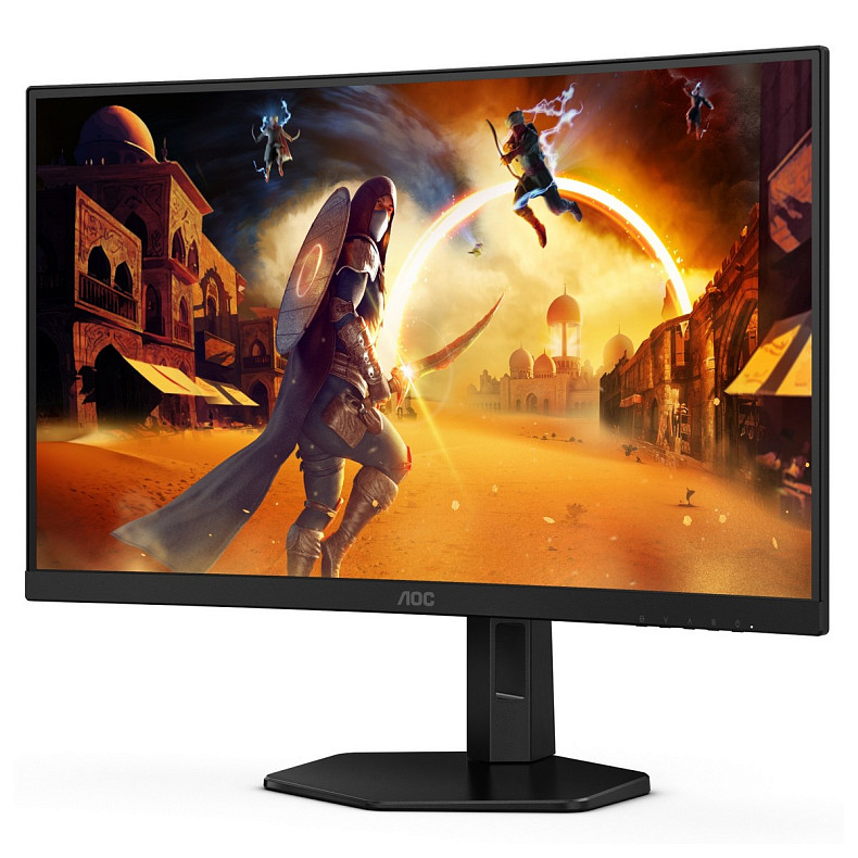 Монітор 27" AOC CQ27G4X, вигнутий, VA, QHD, 180Hz, 0,5мс, 2хHDMI, DP, HAS, чорно-сірий