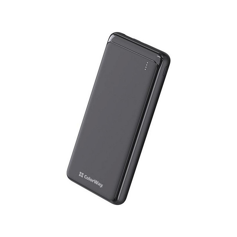 Универсальная мобильная батарея ColorWay Slim 10000mAh Black (CW-PB100LPF2BK)