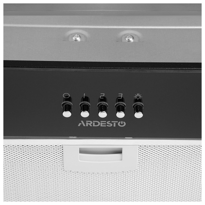 Витяжка Ardesto вбудована, 52см, 700м3ч, скло, 2х1Вт LED, кнопкове, чорний