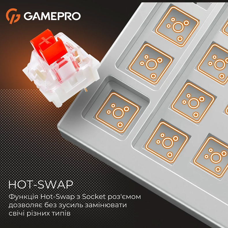 Клавіатура GamePro Genesis Infinity MK130BW Black/White