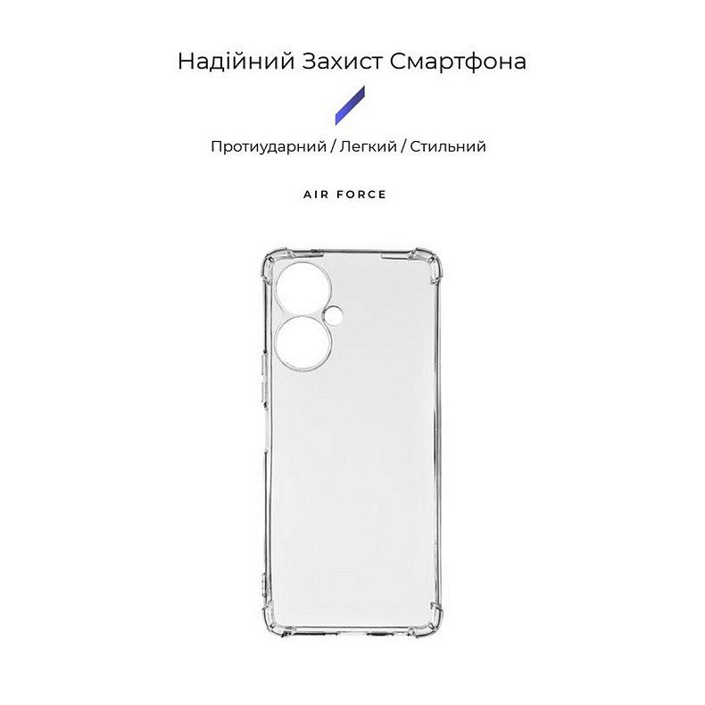 Чехол-накладка Armorstandart Air Force для Tecno Camon 19 (CI6n)/19 Pro (CI8n) Camera cover Transpar