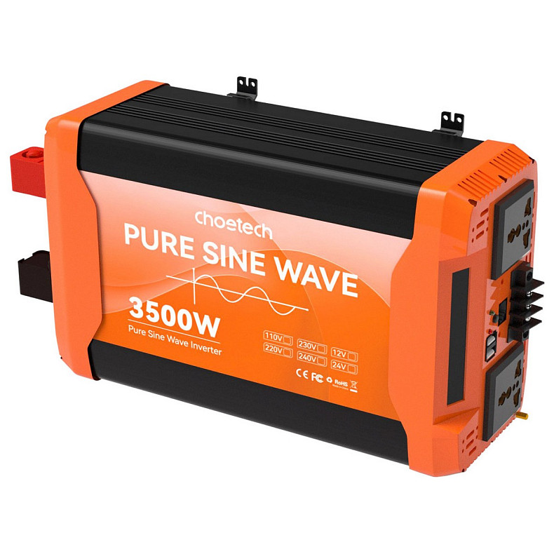 Інвертор автомобільний Choetech 12\220V 3500W (1600Вт), чиста синусоїда