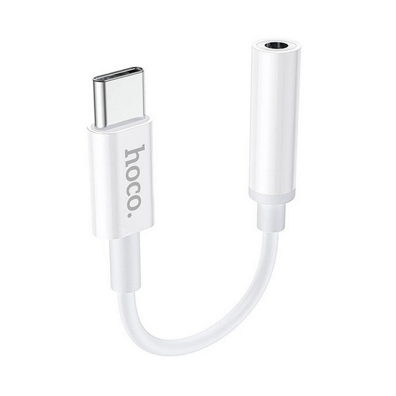 Адаптер Hoco LS30 3.5мм - USB Type-C (F/M), White (LS30W)