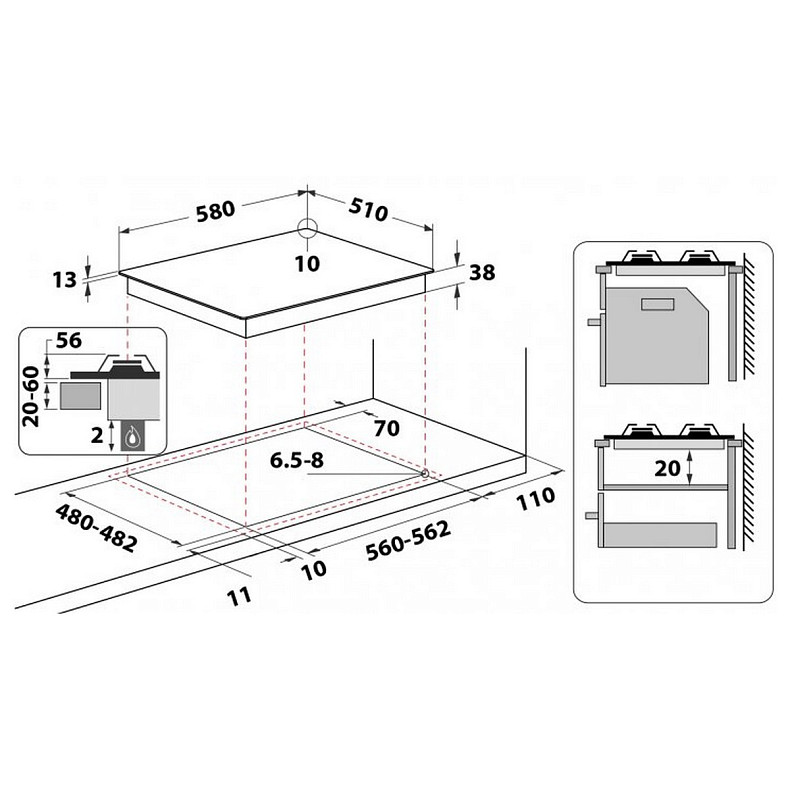 Варильна поверхня Whirlpool TKRL 650 IX