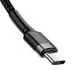 Кабель Baseus Cafule PD2.0 60W flash charging USB Type-C (20V 3A)1M Grey+Black (CATKLF-GG1)