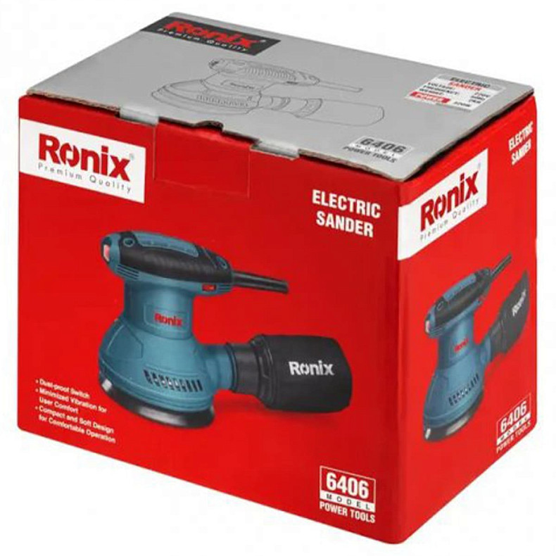 Эксцентриковая шлифмашина Ronix 320Вт, 125мм (6406)