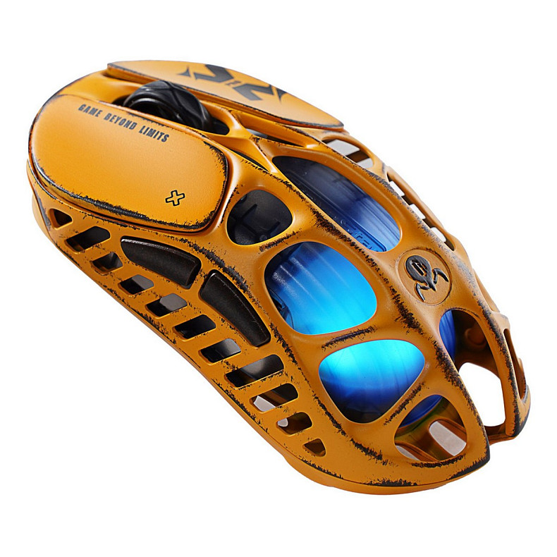 Миша GravaStar Mercury X Pro, 8K, BT/WL/USB-A, RGB, Battle-Worn Yellow