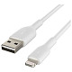 Кабель USB-A > Lightning зарядка/синхронизация Belkin 1м, 12Вт, PVC, (2 Pack), белый