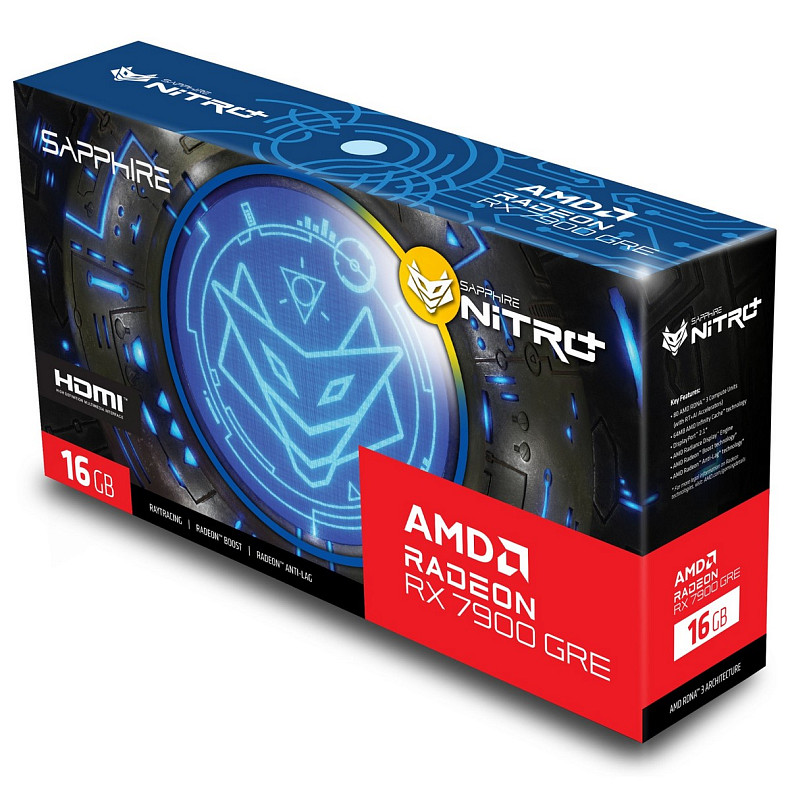 Відеокарта AMD Radeon RX 7900 GRE Sapphire NITRO+ GAMING OC, 16GB GDDR6, 256 bit, PCI-Express 4.0 x16