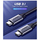 Кабель USB 3.1 Type-C M-M, 1.5 м, 3A, Nickel Plating Aluminum Shell Сірий, US161 UGREEN