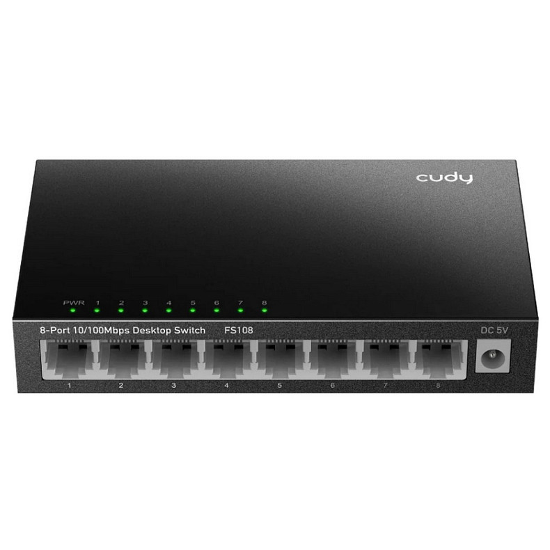 Коммутатор Cudy FS108, 8 портовый 10/100 Mbps Metal Switch
