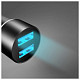 Автомобильное зарядное устройство SkyDolphin SZ02L Aluminium (2USB, 2.4A) Black (AZP-000071) + кабел