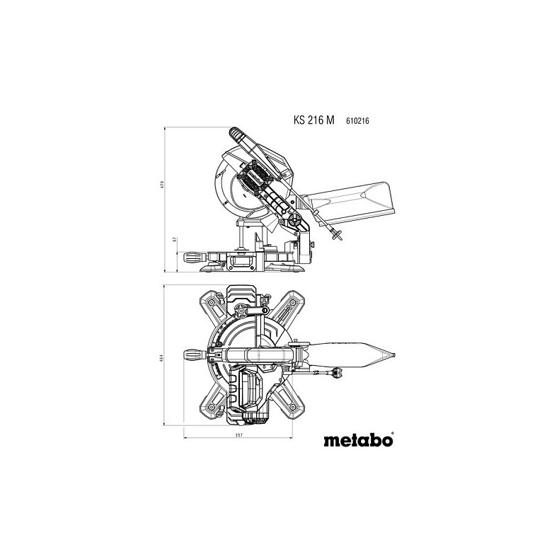 Пила торцювальна Metabo KS 216M 1100Вт диск 216мм 8.7кг