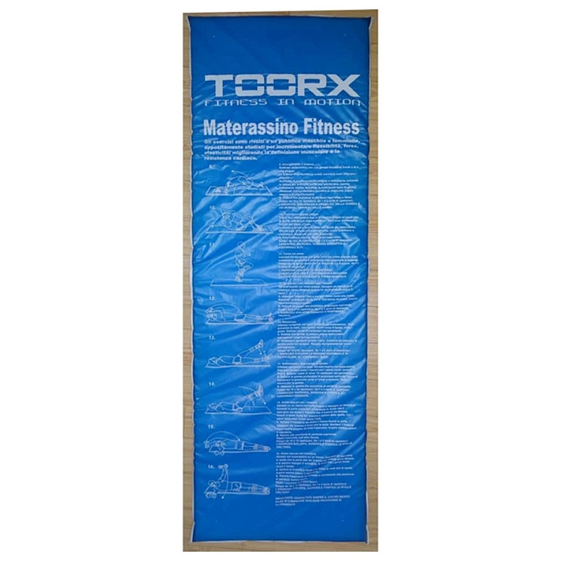 Килимок спортивний Toorx Padded Exercise 181 х 60 х 2,5 см з антиковзною поверхнею Blu/Rosso (MAT-GE