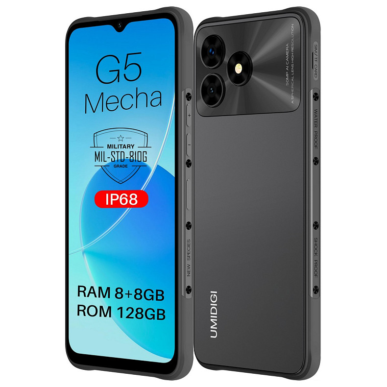 Смартфон UMIDIGI G5 Mecha 8/128GB Premium Gray (6973553523019)