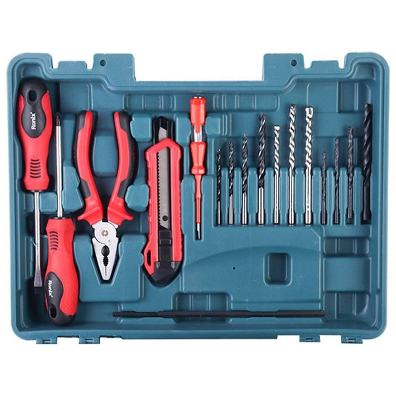 Набор инструментов Ronix с ударной дрелью 650Вт (RS-0001)