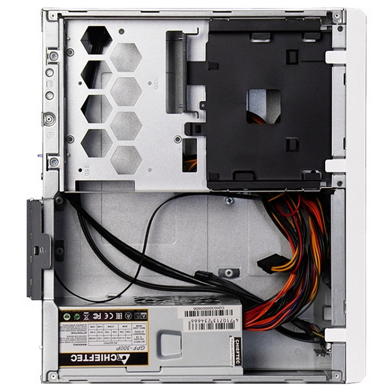Корпус Chieftec UNI BE-10W-300 mATX , БЖ 300W, SLIM FF WHITE