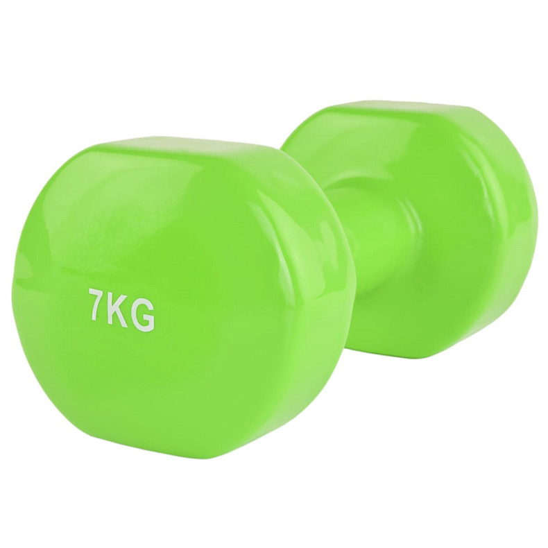Гантель виниловая Stein 7.0 кг / шт / зелёная