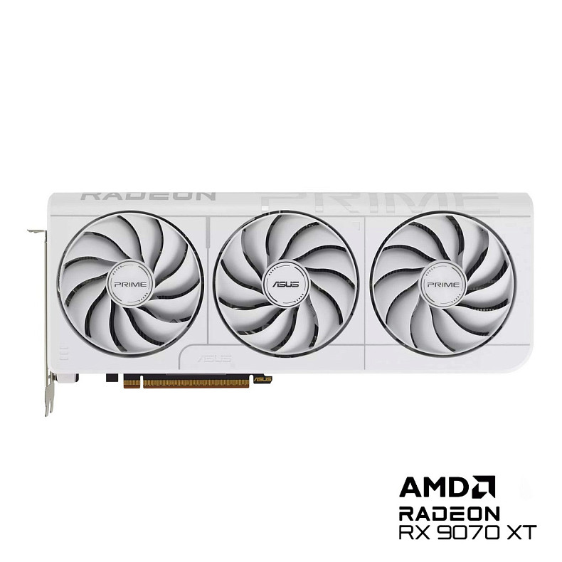 Видеокарта ASUS Radeon RX 9070 XT 16GB GDDR6 OC PRIME-RX9070XT-O16G-WHITE белый