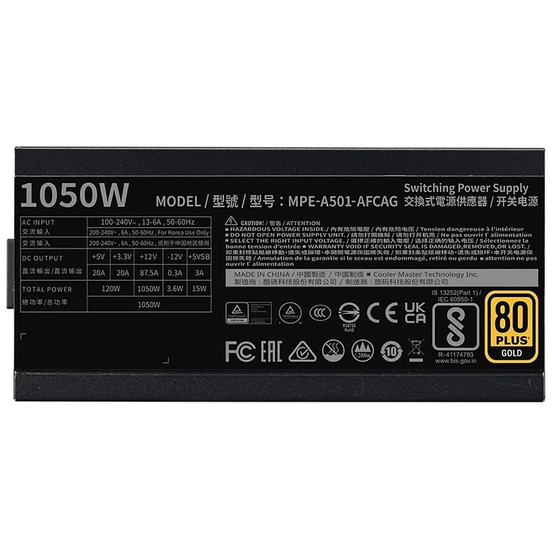 Блок живлення Cooler Master MPE-A501-AFCAG ATX 1050W