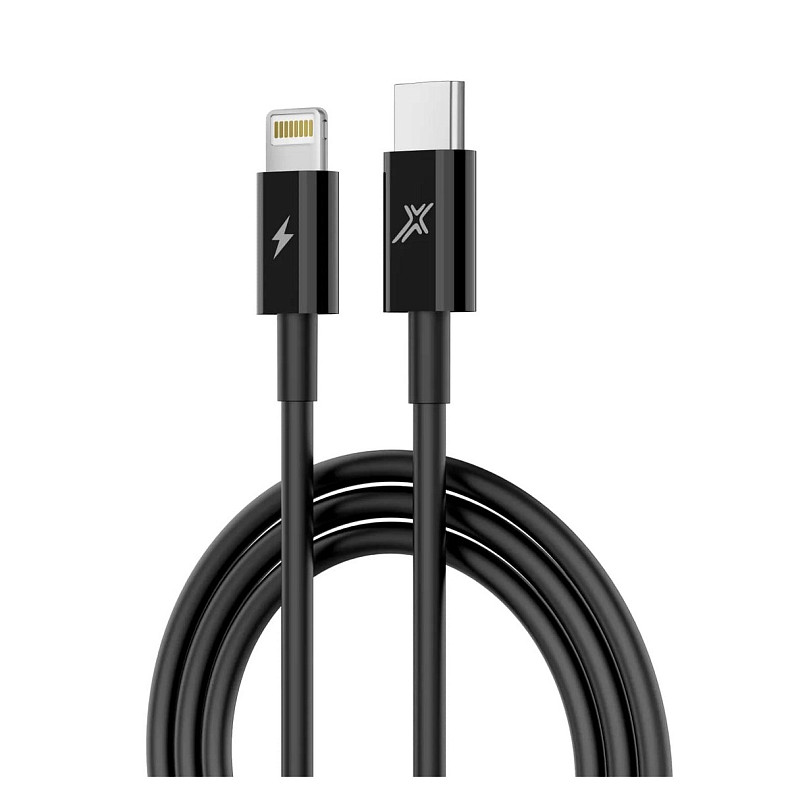 Кабель Grand-X Lightning - USB Type-C 20W, 1м, Black (CL-07B)