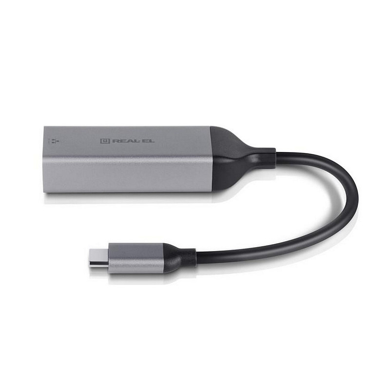 Адаптер REAL-EL CE-150 USB Type-C-RJ45 Black