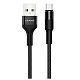 Кабель Usams US-SJ224 USB - micro USB, 1.2 м, Black (SJ224USB01)