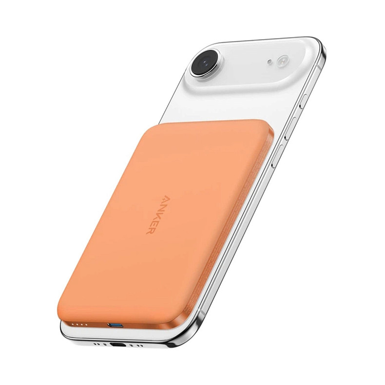 Универсальная мобильная батарея ANKER Nano - 5000 mAh Qi2 15W MagGo Slim Orange