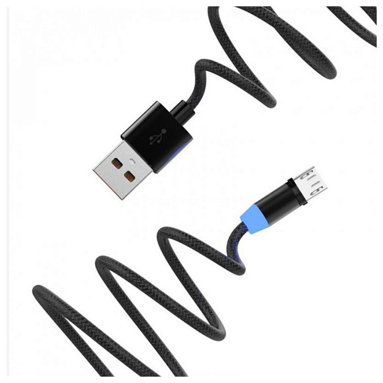 Кабель SkyDolphin S59V Magnetic USB - мікро USB (M/M), 1 м, Black (SDUSB-000442)