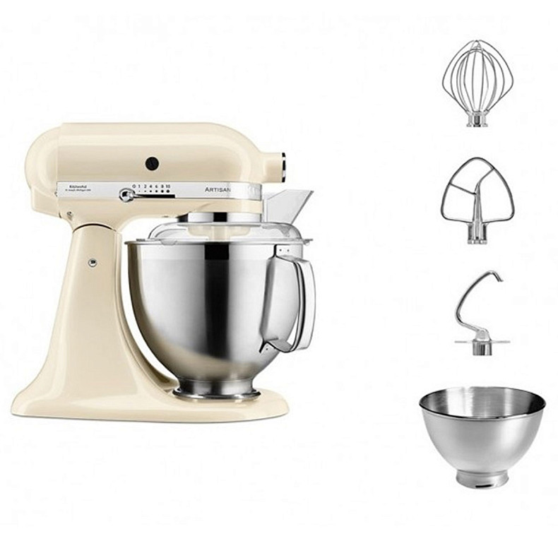 Кухонний комбайн KitchenAid Artisan 4,8 л 5KSM185PSEAC з відкидним блоком кремовий