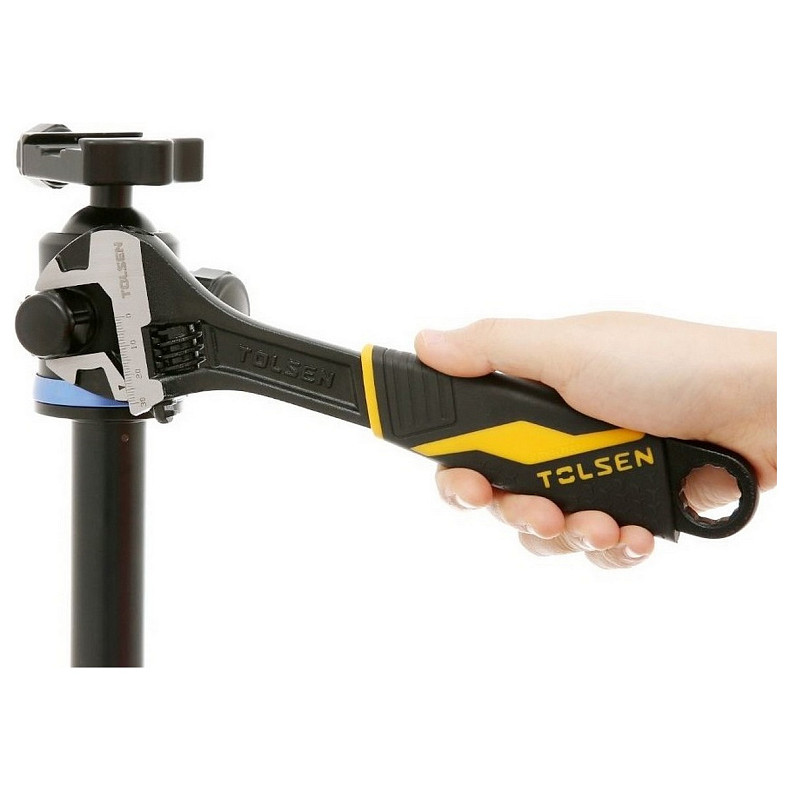 Ключ розвідний Tolsen Профі, робочий діапазон 0-30мм, 250мм, CrV (15310)