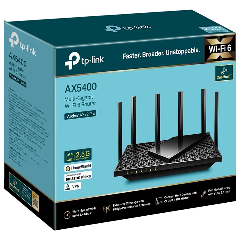 Бездротовий маршрутизатор TP-Link Archer AX72 Pro