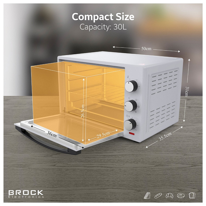 Электрическая печь BROCK TO 3001 WH