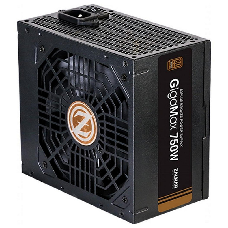 Блок живлення Zalman Gigamax (750W), 88%, 80+ Bronze, 120mm, 1xMB 24pin(20+4), 1xCPU 8pin(4+4)