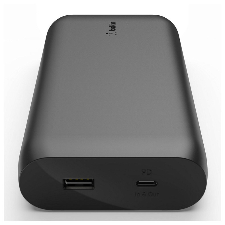 Универсальная мобильная батарея Power Bank Belkin 20000мА·ч 30Вт, MacBook, USB-A/USB-C, черный