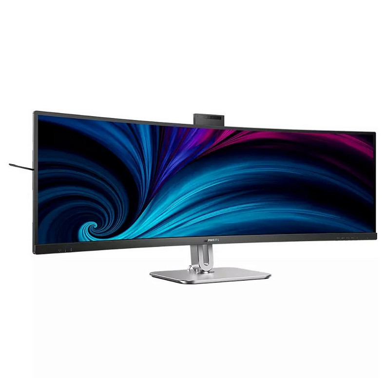 TFT 48.8" Philips 49B2U5900CH, VA 5120x1440, изгн., 2xHDMI, DP, 2xUSB-C, RJ-45, USB-hub, cam,HAS,колл