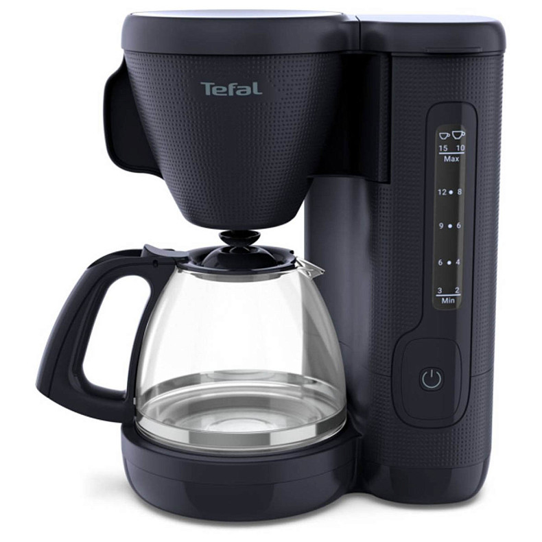 Кавоварка Tefal крапельна Morning Black Knight 1.25л, мелена, чорний