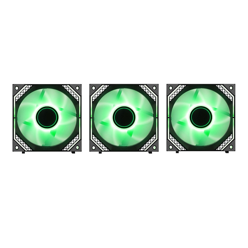 Корпусный вентилятор 2E GAMING Air Cool Magic Mirror ACF120MB-ARGB, 3x120мм, 2000rpm, 4pin PWM +5VAR