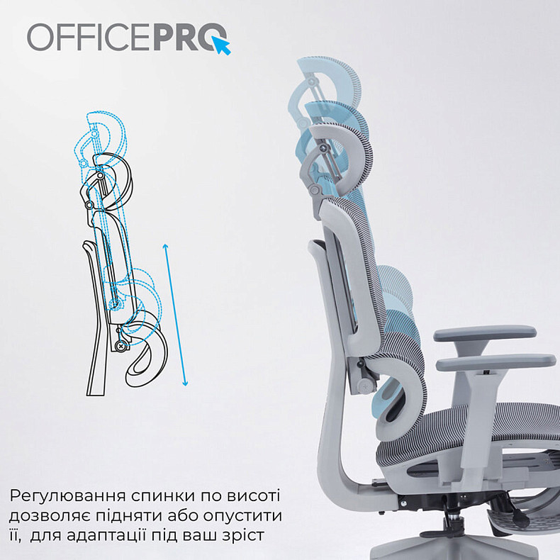 Крісло офісне OfficePro Skyline OC750-G-DG-DG
